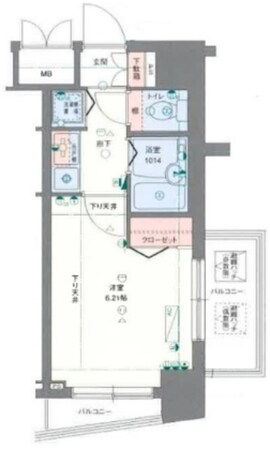 プレール武蔵小山弐番館の物件間取画像